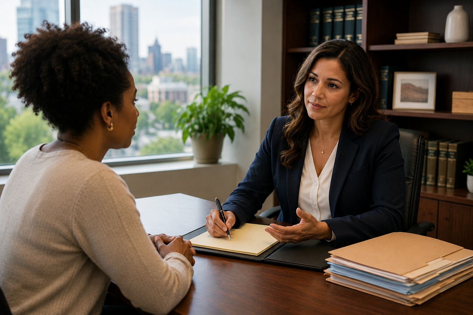 Kansas City child custody lawyer discussing relocation concerns with a parent